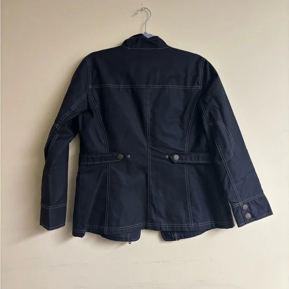 Boden Black Utility Jacket with Button Details - Picture 4 of 4